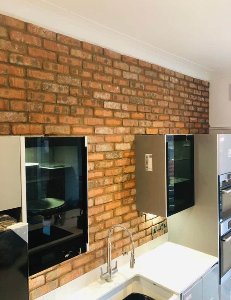 kitchen brick cladding
