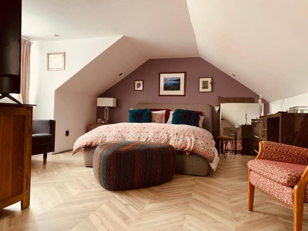 hardwood flooring in bedroom